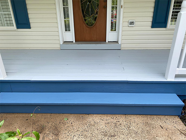 Freshly painted home exterior and trim